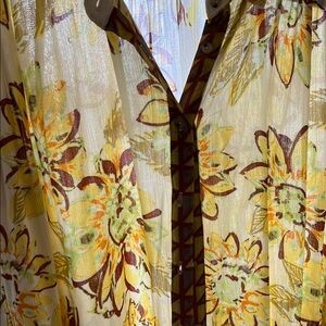 Vibrant Floral Sheer Blouse